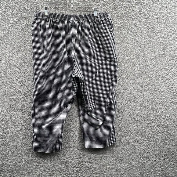 Alfred Dunner Women Pants 18 Black White Gingham High Rise Pull On Elastic Waist - Picture 2 of 10